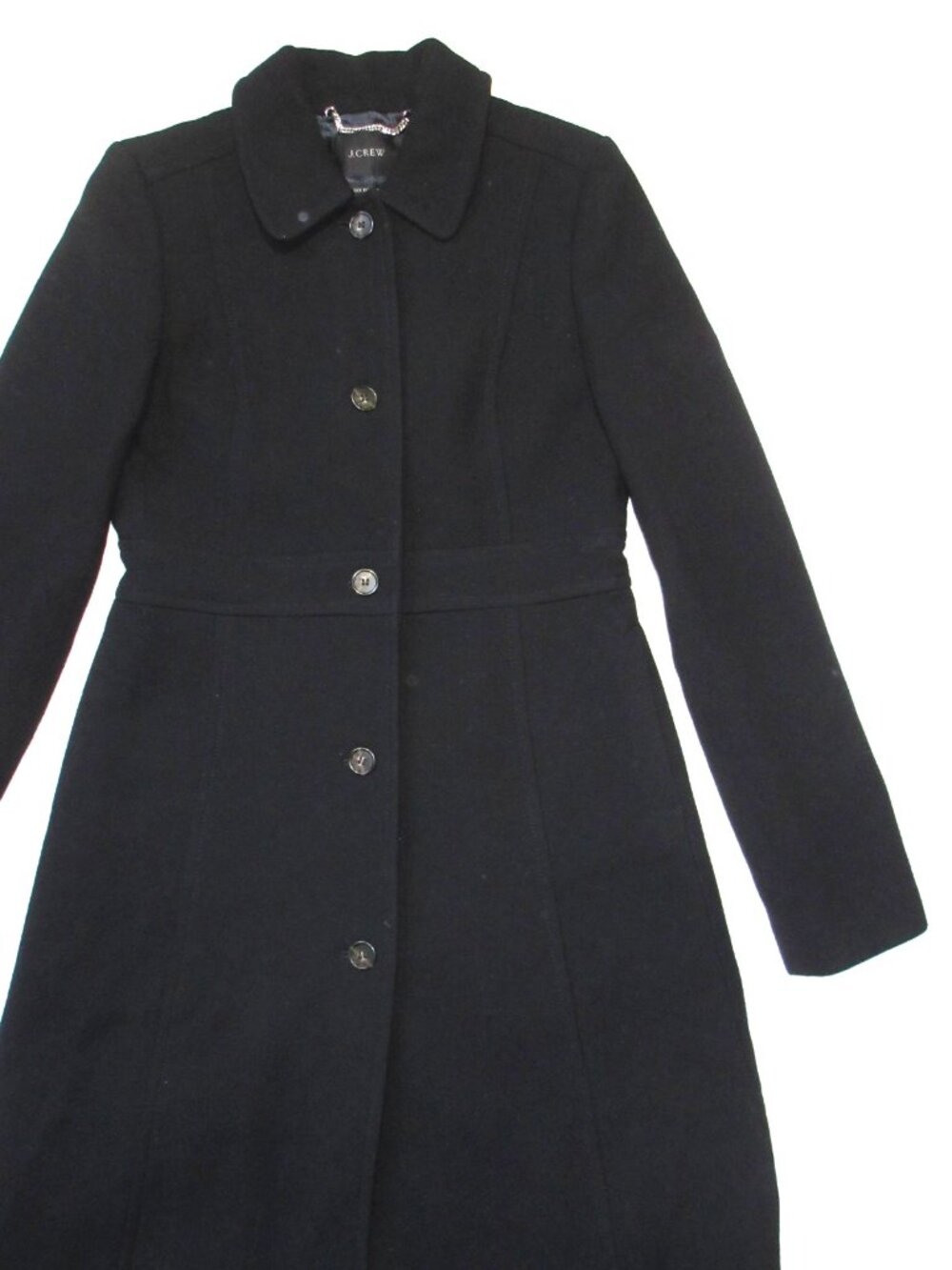 NWT J.Crew Classic Lady Day Coat in Black Italian Doublecloth Wool Thinsulate 6 - Picture 6 of 8